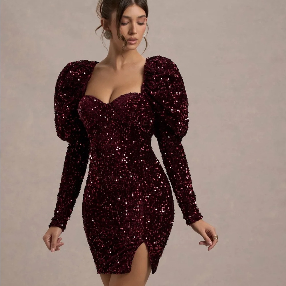 Club London sequin dress, open back, size 2